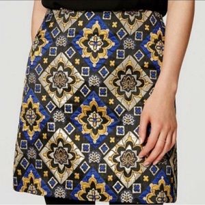 LOFT Brocade Geometric High Waist Skirt Size 2